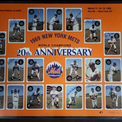 Sale Photo Thumbnail #679: I04381 | Signed 1969 Mets 20th Anniversary Poster