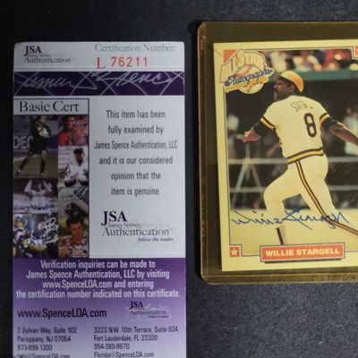 Sale Photo Thumbnail #550: I04141 | Autographed 1993 Nabisco Willie Stargell Card
