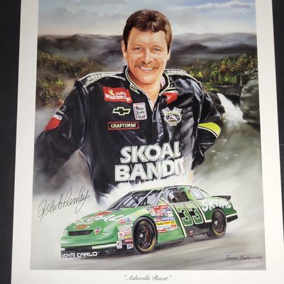Sale Photo Thumbnail #775: I04378 | Signed Robert Pressley Asheville Racer Print