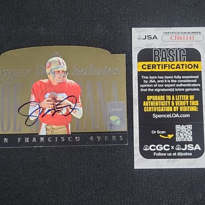Sale Photo Thumbnail #486: I04864 | Signed Joe Montana Card JSA