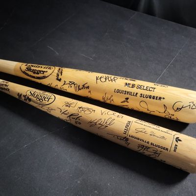 Sale Photo Thumbnail #667: I04368 | Two Autographed Trenton Thunder Baseball Bats