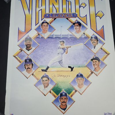 Sale Photo Thumbnail #650: I04119 | Joe DiMaggio Signed Yankee Legends Poster