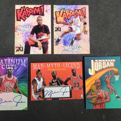 Sale Photo Thumbnail #606: I03599 | A Lot of Five Michael Jordan Custom Collectible Trading Cards Facsimile