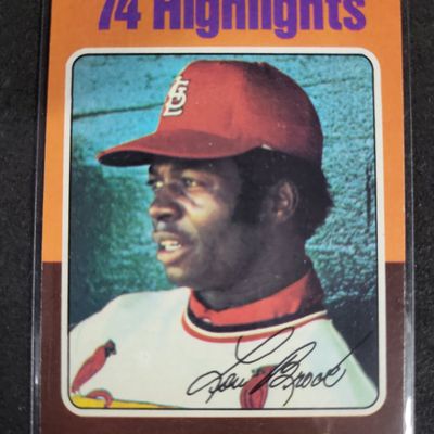 Sale Photo Thumbnail #646: I04280 | 1975 Topps Lou Brock Highlights Card