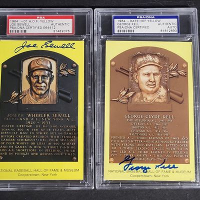 Sale Photo Thumbnail #675: I04136 | Two Autographed Hall of Fame Postcards