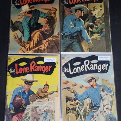 Sale Photo Thumbnail #401: I04779 | Four Dell Lone Ranger Comics