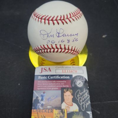 Sale Photo Thumbnail #677: I04167 | Don Larsen Signed Official Baseball JSA