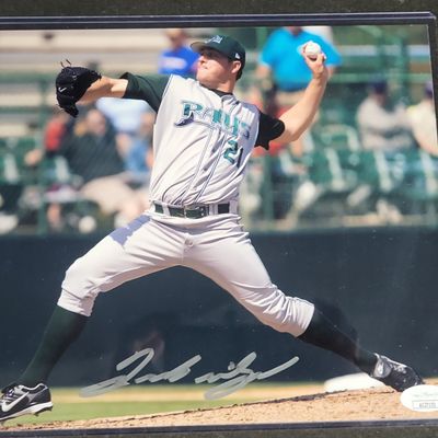 Sale Photo Thumbnail #804: I04402 | Jake McGee Signed Rays Baseball Photo
