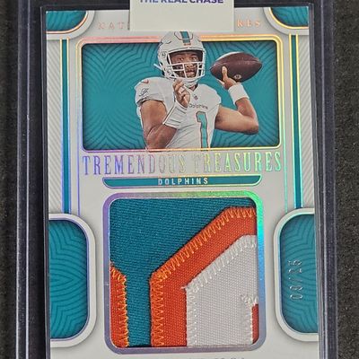 Sale Photo Thumbnail #501: I04647 | Tua Tagovailoa National Treasures Patch Card