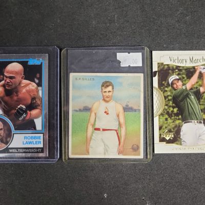 Sale Photo Thumbnail #592: I04237 | Three Assorted Sports Trading Cards