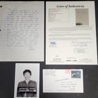 Sale Photo Thumbnail #51: I04354 | Richard Ramirez Signed Prison Ephemera JSA