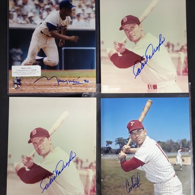 Sale Photo Thumbnail #743: I04351 | Four Signed Baseball Photographs