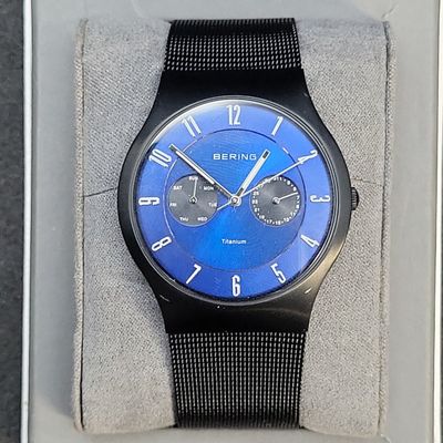 Sale Photo Thumbnail #954: I04148 | Bering Titanium Blue Dial Wristwatch