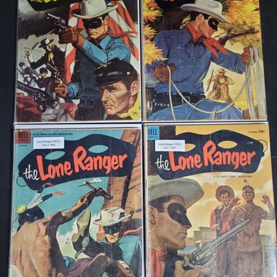 Sale Photo Thumbnail #402: I04781 | Four Vintage Lone Ranger Dell Comics