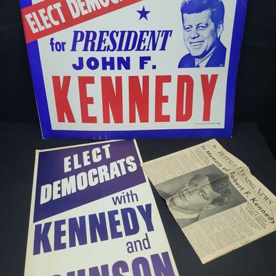 Sale Photo Thumbnail #131: I03563 | A Trio of Kennedy Family Political Memorabilia Including 1960 Presidential Campaign Posters