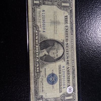 1957-A BLUE SEAL $1 SILVER CERTIFIACTE