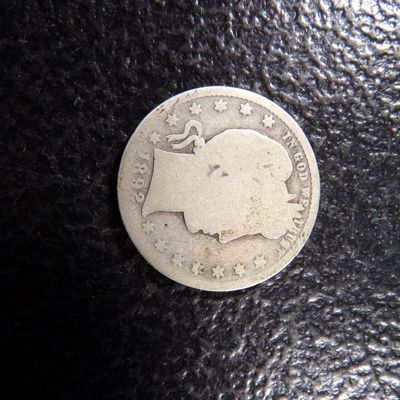 1892-S BARBER SILVER QUARTER
