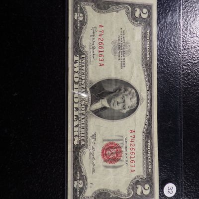 1953-C RED SEAL $2 UNITED STATES NOTE