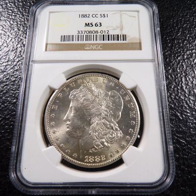 1882-CC NGC MS63 CARSON CITY MORGAN SILVER DOLLAR