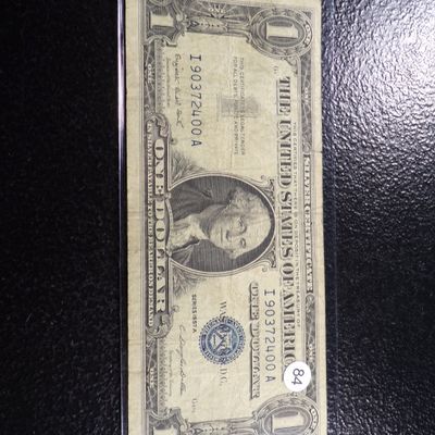 1957-A BLUE SEAL $1 SILVER CERTIFIACTE