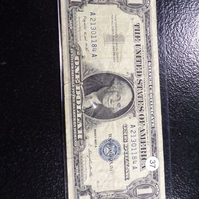 1957-A BLUE SEAL $1 SILVER CERTIFIACTE