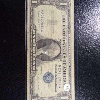 1957-A BLUE SEAL $1 SILVER CERTIFIACTE