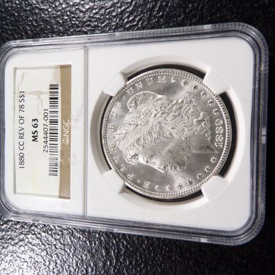 1880-CC REV OF 78 NGC MS63 CARSON CITY MORGAN SILVER DOLLAR