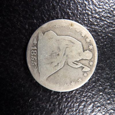 1855-O W / ARROWS SEATED LIBERTY SILVER HALF DOLLAR