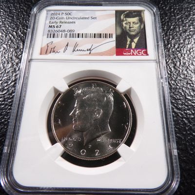 2024-P NGC MS67 SISNED EARLY RELEASES KENNEDY HALF DOLLAR