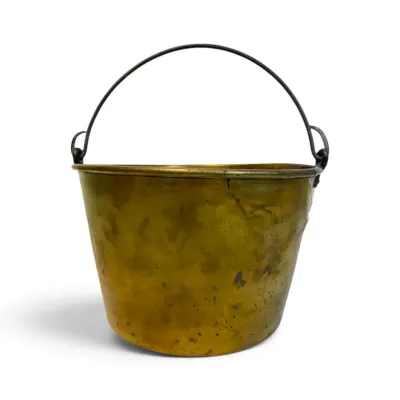 Hiram W. Hayden Spun Brass Bucket