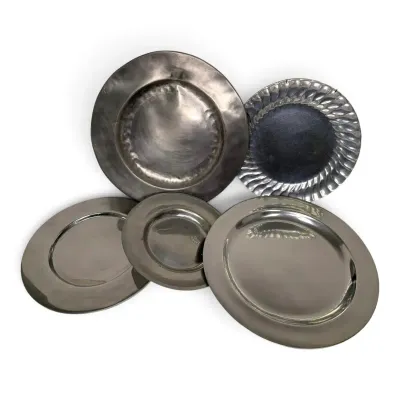 Wilton Columbia, PA & More Large Pewter Plates