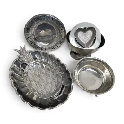 Pewter Bowls, Dishes & More