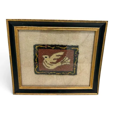 Needlepoint Bird Folk Art (10” x 12”)