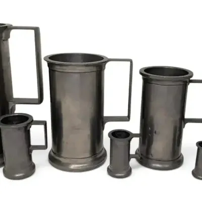 Axel Hasselstrøm Pewter Measuring Cups - Made In Denmark 