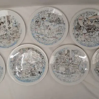 Haviland Limoges "Daily Life Of A Mother" Limited Edition Collector Plates