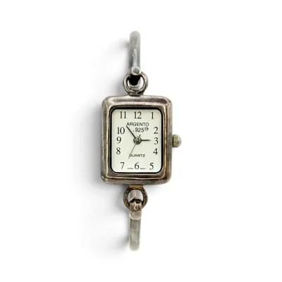 Sterling Silver Quartz Bangle Watch