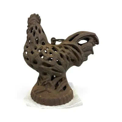 Cast Iron Rooster Tea Light Lantern