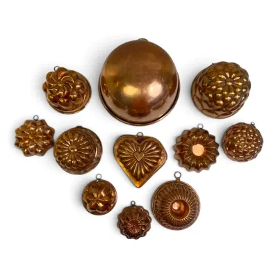 Copper Bowl & Jello Molds