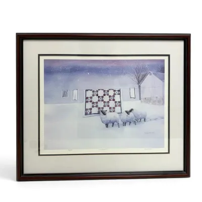 Connie Bieber's “Airing The Quilt” Signed Print (21” x 25”)