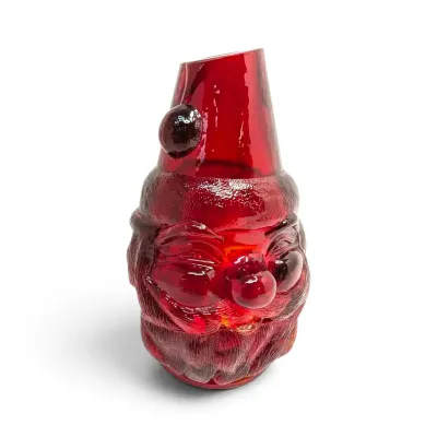 Fenton Ruby Amberina Glass Santa Claus Fairy Lamp