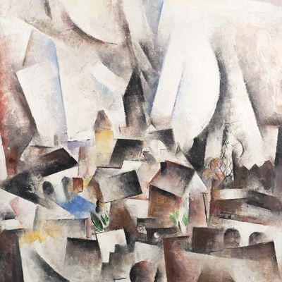Sale Photo Thumbnail #70: ROBERT MARC Cubist City Painting