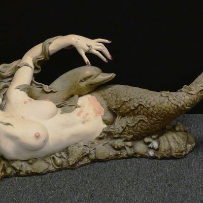 Sale Photo Thumbnail #69: 1970s Italian MERMAID Table Base, Signed