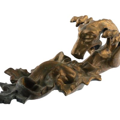 Sale Photo Thumbnail #191: Gothic Revival Bronze Dragon Curtain Rod Holder