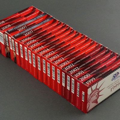 Sale Photo Thumbnail #18: (18) U.S. Mint SILVER Proof Sets, 1999-2008