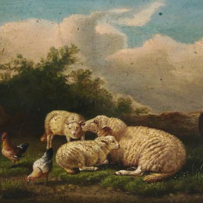 Sale Photo Thumbnail #144: VAN DIEGHEM Pastoral Painting