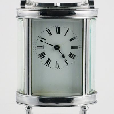 Sale Photo Thumbnail #261: 20th Century French Oval Carriage Clock