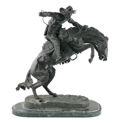 Sale Photo Thumbnail #19: Frederic Remington Broncho Buster Bronze