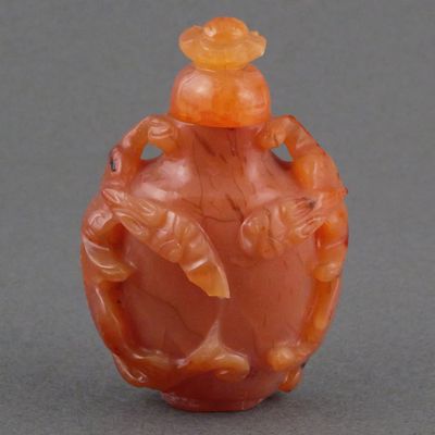 Sale Photo Thumbnail #270: Carved Hardstone Snuff Bottle