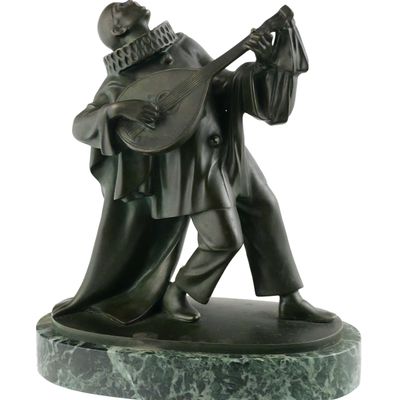 Sale Photo Thumbnail #252: Karl Perl Signed Original Art Deco Bronze Statue