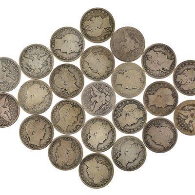 Sale Photo Thumbnail #216: (23) Barber Silver Half Dollars 1893-1915